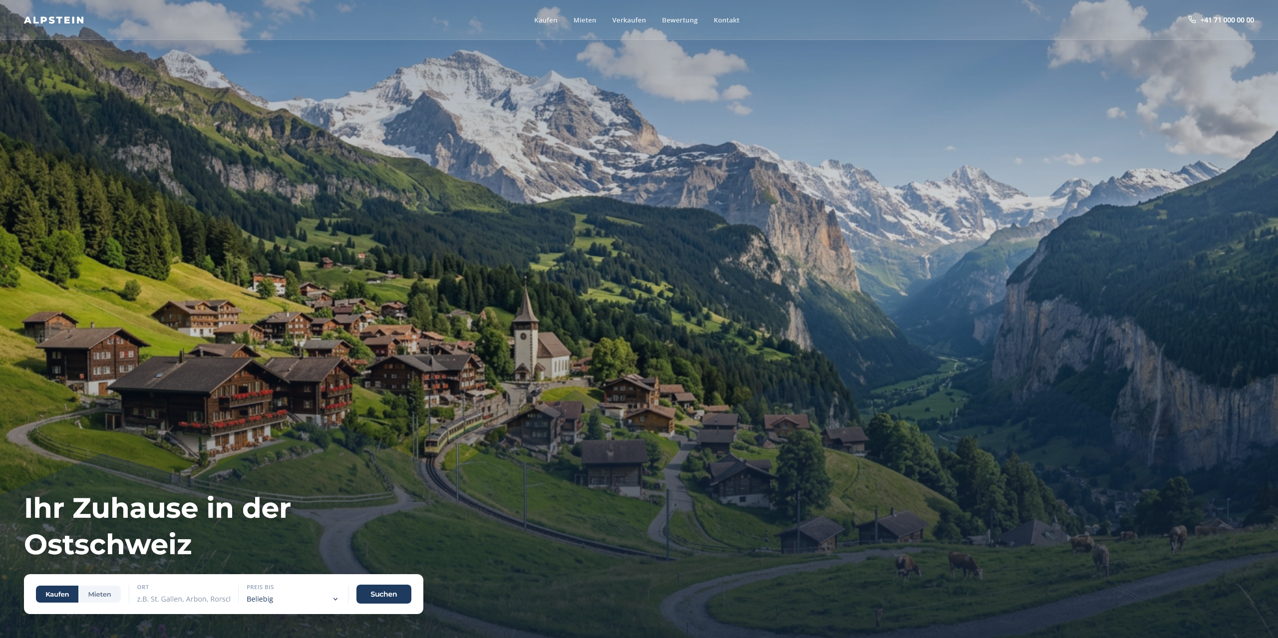 Website Alpstein Immobilien