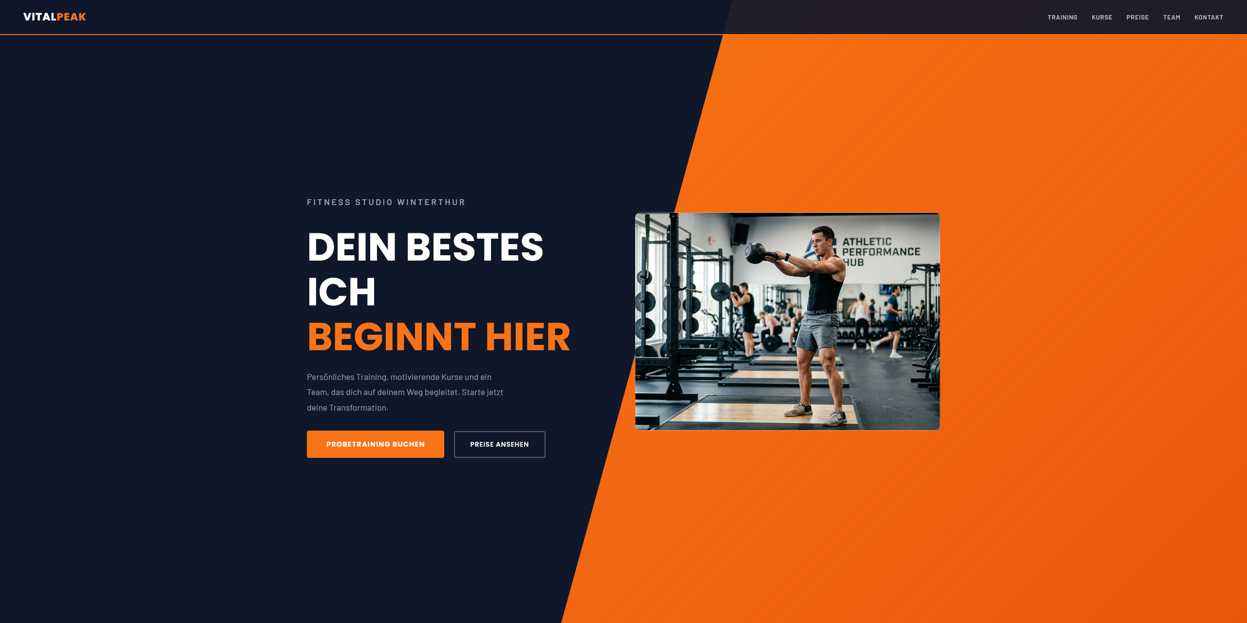 Website VitalPeak Fitness